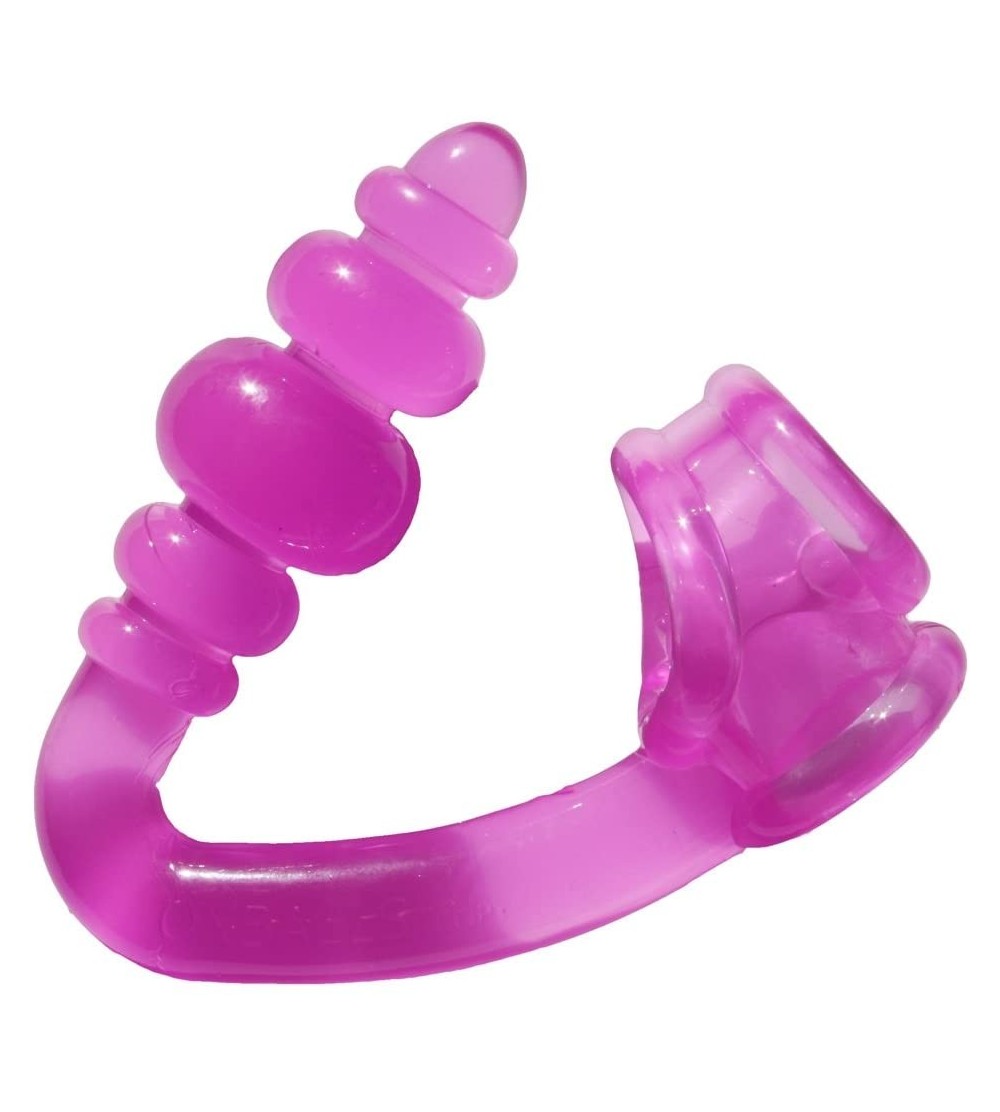 Anal Sex Toys Sparkplug Asslock Buttplug Connected to a Cocksling (Pink Clear) - Pink Clear - CR11I9YGXHP $37.70