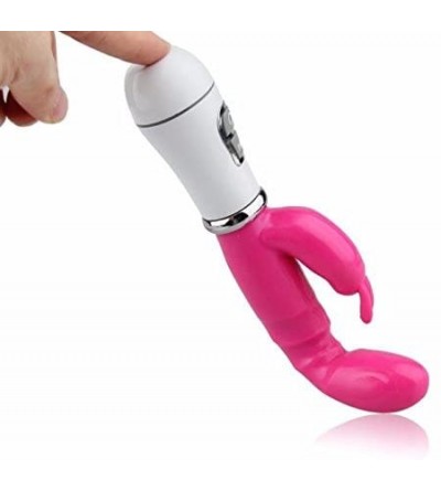 Vibrators Waterproof Multispeed Powerful Rabbit Dildo Vibrator Double G-spot Massager Adult Sex Toy for Couples - Red - CE18E...
