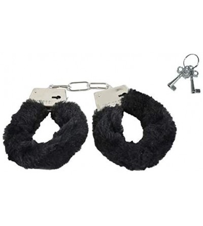 Restraints Girl's Night Out Bachelorette Party Furry Handcuffs - Black - C719HRGUCZR $19.99