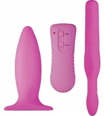 Dildos My 1st Anal Explorer Kit Vibrating Butt Plug and Please - Pink - Pink - C311EOX5V87 $61.71