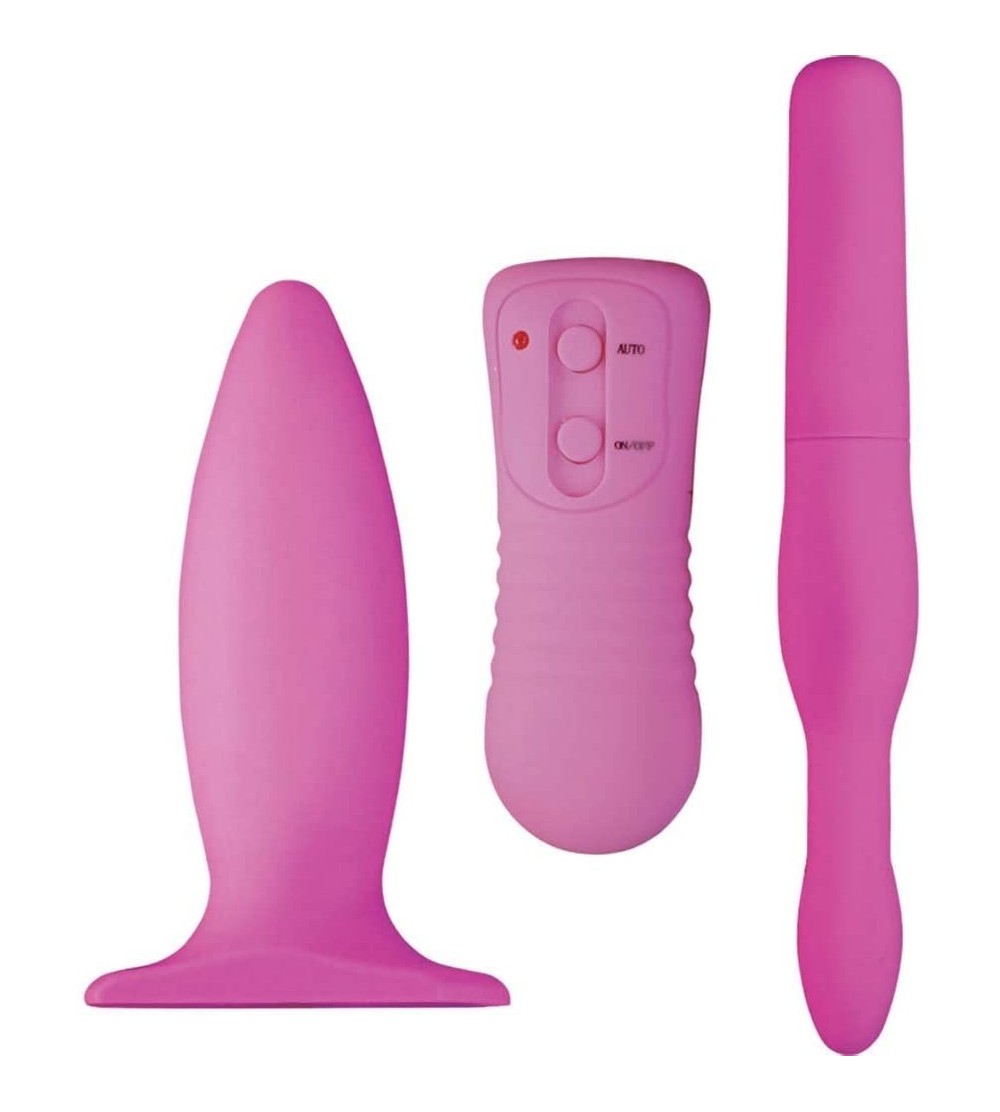 Dildos My 1st Anal Explorer Kit Vibrating Butt Plug and Please - Pink - Pink - C311EOX5V87 $20.04