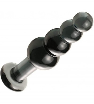 Anal Sex Toys Anal Beads- Adult Sex Product Butt Plugs Glass Dildo Crystal Stick Massage Wand (Black) - Black - C517Z3C03UZ $...