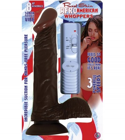 Dildos Afro American Whopper Vibe- 8" - Brown - CD112COSBEB $13.96