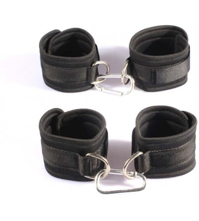 Restraints Wrist Ankle Cuffs Set - Restraints Kit Black Cuffs for Ankle and Wrist Bed Straps Set Kit - Multi-colored - CD127O...