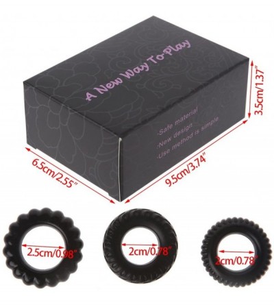 Penis Rings Premium Stretchy Silicone Clock Rings Set for Mên Longer Harder Stronger E-Rection - CA18WIITIR5 $9.84