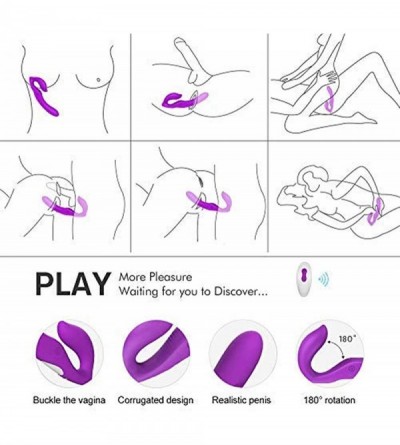 Dildos Remote Control Strapless Strap on Dildo Dual Vibrators- 9 Speed Rechargeable G-Spot Massager- Silicone Double Ended Di...