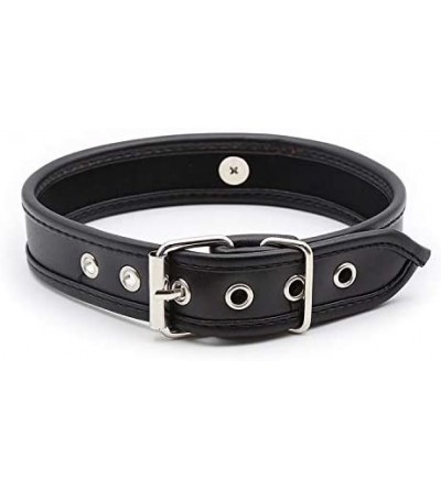 Restraints Adult Sexy Role-playing Restraints O Ring Choker Dog Collar Leather Locking Neck Bondage Collar for BDSM - CQ18SAC...