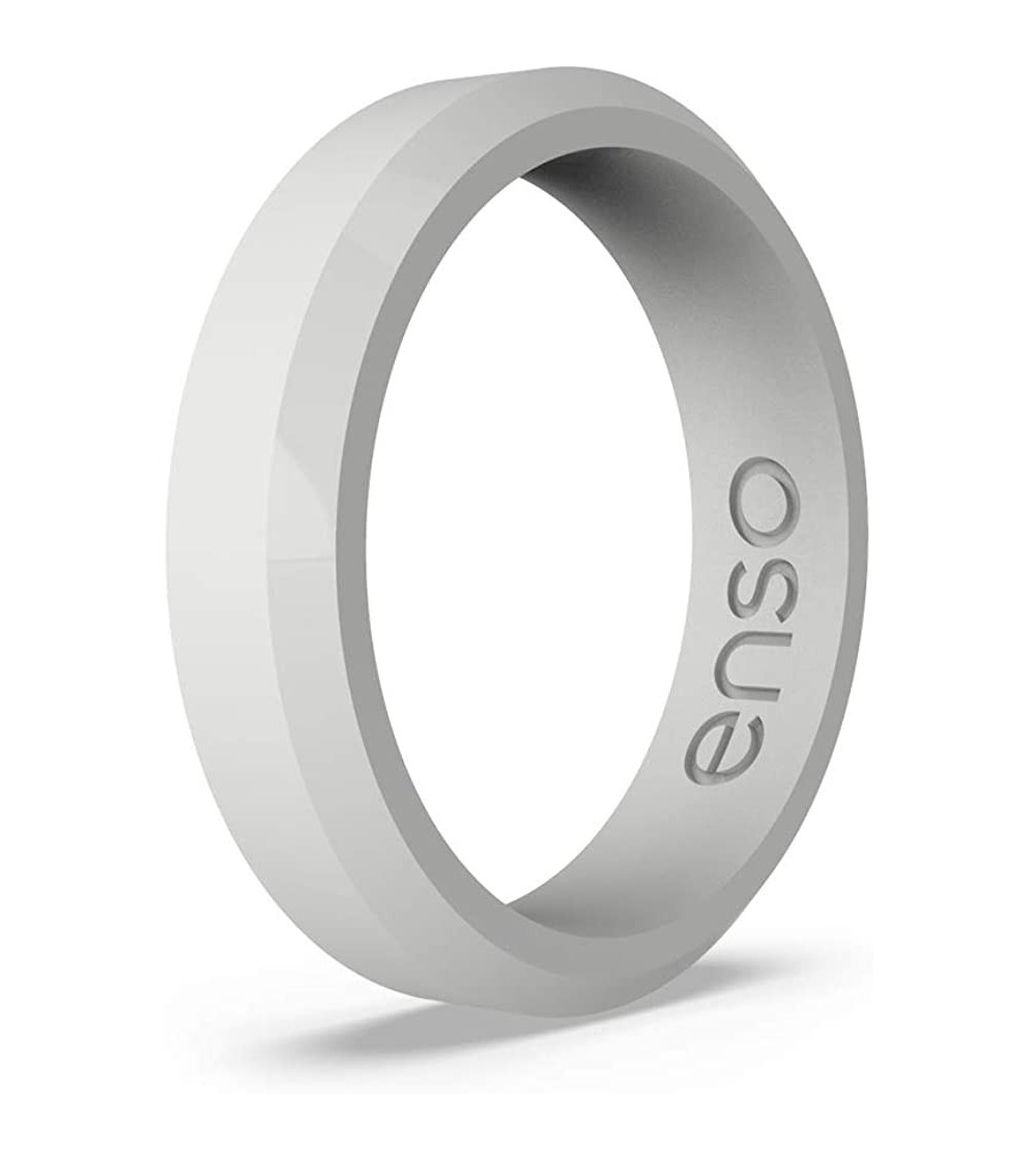 Penis Rings Bevel Thin Silicone Wedding Ring - Hypoallergenic Unisex Stackable Wedding Band - Comfortable Minimalist Band - 5...
