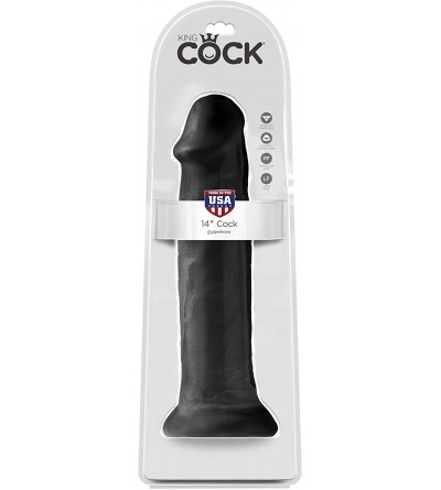 Anal Sex Toys King Cock- Black- 14 Inch (137827) - Black - C118KWCDE9M $38.45