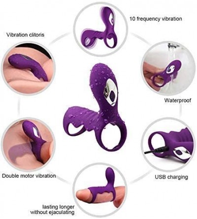 Penis Rings Three-in-one Male Penis Massage. Vibration Cock Ring- Penis Ring Vibrator. Stimulate The Penis- Testicles- G-spot...