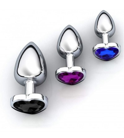Anal Sex Toys 3Pcs Anal Plug Stainless Steel Booty Beads Jewelled Anal Butt Plug Sex Toys Products for Men Couples (color3-he...