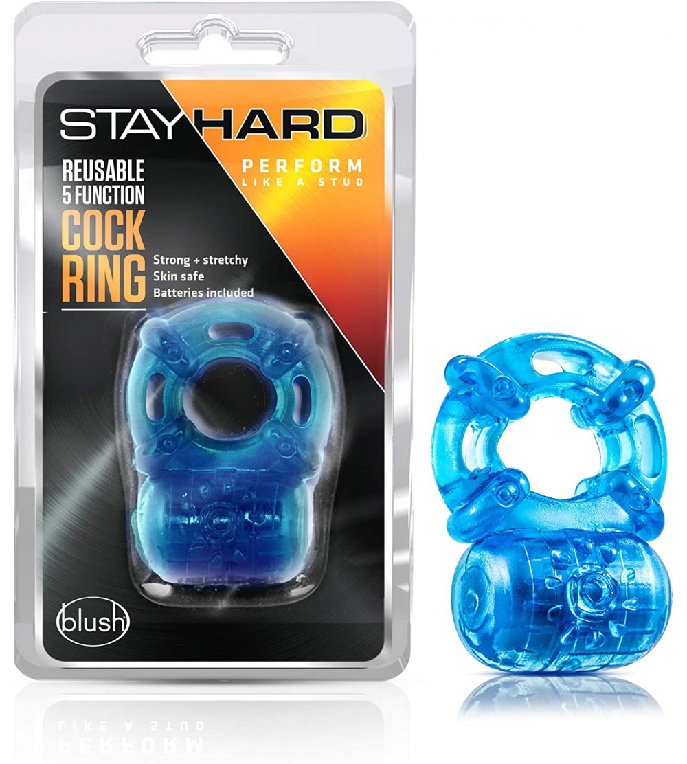 Penis Rings Smooth Stretchy Cock Ring - Multi Speed Vibrating Cockring - Male Enhancment - Stimulator Sex Toy for Men and Wom...
