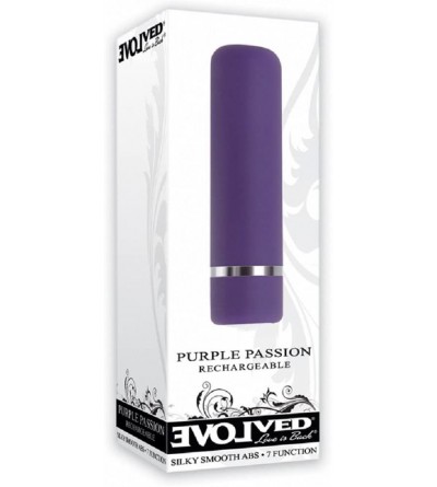 Vibrators Petite Passion Rechargeable Bullet Vibrator - Purple with Free Bottle of Adult Toy Cleaner - CM18CZ8IWIX $17.61