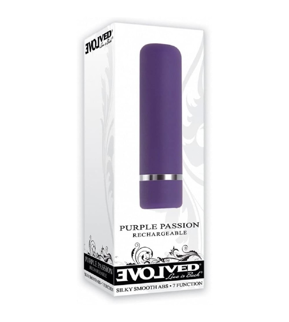 Vibrators Petite Passion Rechargeable Bullet Vibrator - Purple with Free Bottle of Adult Toy Cleaner - CM18CZ8IWIX $17.61