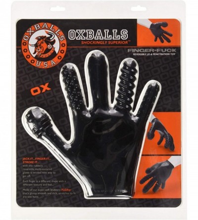 Novelties Finger Fuck Glove- Black- 345 Gram - Black - CW12LLN6OLZ $33.29