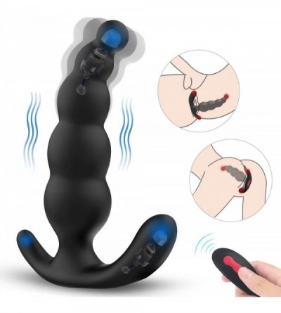 Anal Sex Toys Vibrating Anal Prostate Massager with Beads- Edgar Male Remote Control G Spot Vibrator Anal Butt Plugs with Dua...