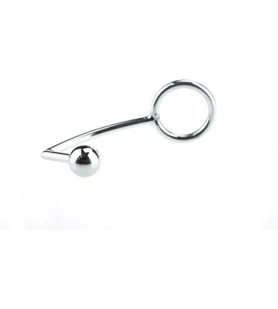 Anal Sex Toys Stainless Steel Metal Anal Hook with Penis Ring for Male- Anal Plug-Penis Chastity Lock-Fetish Cock Ring (50mm)...