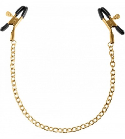 Nipple Toys Gold Chain Nipple Clamps - Gold - CS11JYY0M5X $36.14