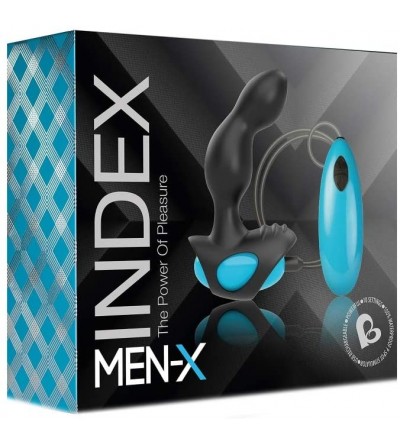 Anal Sex Toys Men-X Index Turbo Charged with 10-Functions Prostate Massager- Black - CS18X05O40U $23.13