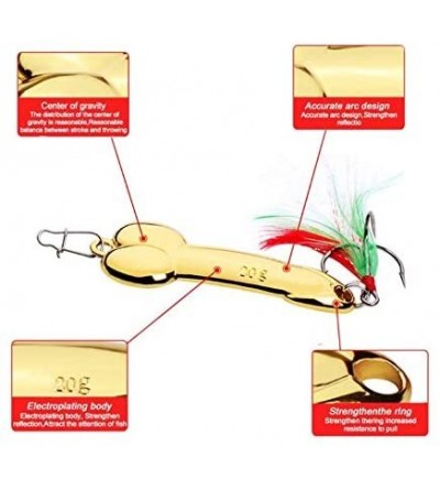 Novelties 2PCS Fishing Jigs Spoon Fishing Lures Sinking Jig Fish Baits Nickel Treble Hooks with Feather Metal Sequins Bait - ...