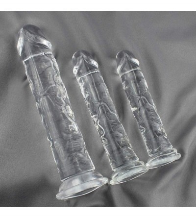 Dildos Clear Dildo Realistic- Louviva 8.6 Inch Clear Jelly Dildo with Suction Cup for Women Masturbation Beginners G Spot Cli...