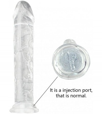 Dildos Clear Dildo Realistic- Louviva 8.6 Inch Clear Jelly Dildo with Suction Cup for Women Masturbation Beginners G Spot Cli...