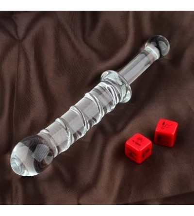 Anal Sex Toys Adult Product Perfect Set Crystal Glass Dildo Anal Butt Plug for Women & Sex Dices - C611RXFQQ4L $23.89