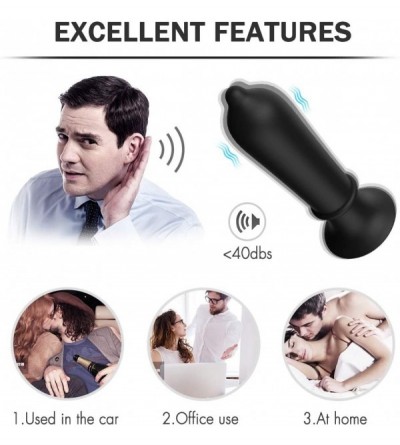 Anal Sex Toys Vibrating Butt Plug- Male Vibrator Remote Control Anal Sex Toys Prostate Massager with 9 Vibrations Silicone P ...
