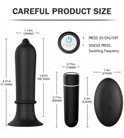 Anal Sex Toys Vibrating Butt Plug- Male Vibrator Remote Control Anal Sex Toys Prostate Massager with 9 Vibrations Silicone P ...