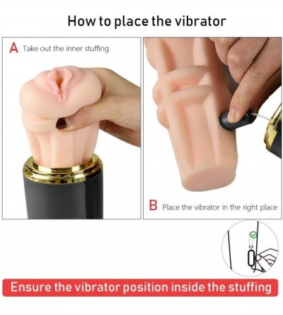 Male Masturbators Vibrating Male Masturbator Cup Detachable Pocket Pussy Sex Toys for Men- Realistic Textured Vagina Stroker ...