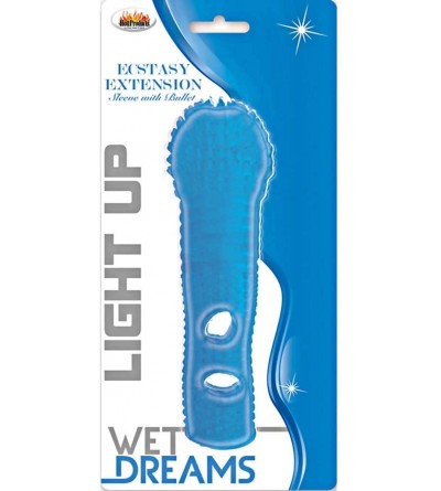 Pumps & Enlargers Wet Dreams Extension Light Up Sleeve w/Bullet - Blue - CK1234A1H3R $9.18