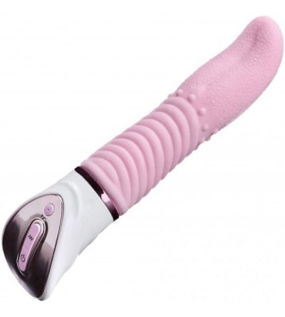 Vibrators Tongue Vibrator Clitoris Stimulation 10 Vibration Modes Soft Dildo Vibrators USB - Tongue Vibration Massage Stick -...