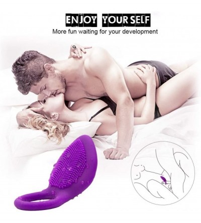 Penis Rings Full Silicone Vibrating Cock Ring - Waterproof Rechargeable Penis Ring Vibrator - Sex Toy for Male or Couples T-S...