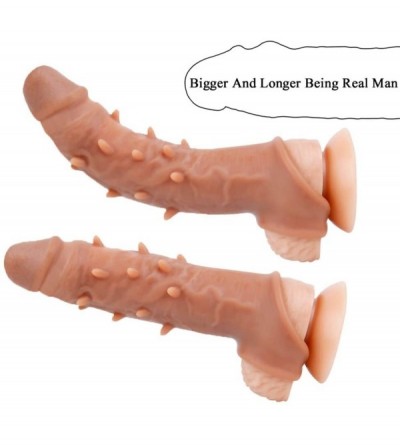 Pumps & Enlargers Pennis Sleeves for Men Dilldo Sleeve Stimulator Extender Longlasting Enlargement Adult Six Toy for Men Coup...