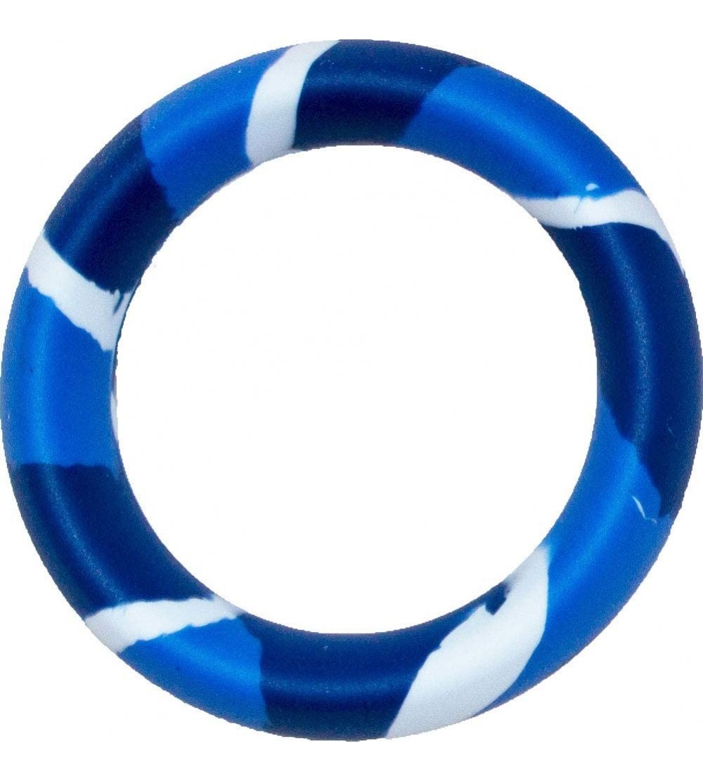 Penis Rings Major Dick Commando Silicone Donut Blue Camo (1.75in./44mm) - CY18HLWME0U $10.88