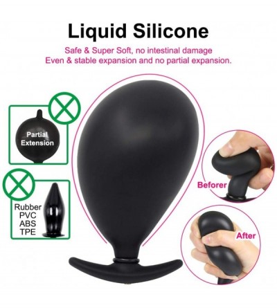 Anal Sex Toys Inflatable Silicone Anal Plug for Women Men Couples- Separable Inflated Butt Plug for Outside Wear- Swelling An...