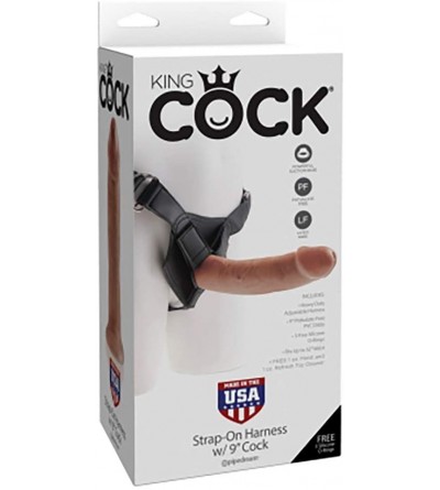 Dildos King Cock Strap-on Harness with Cock Tan- 9 Inch - CK18I9HSS68 $34.89