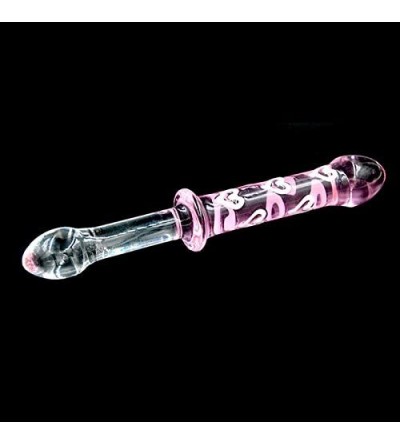 Anal Sex Toys Pink Crystal Dildo Glass Penis Anal Sex Toys for Women Glass Dildos Female Sex Products - 23x3.3cm - C21879WQN6...