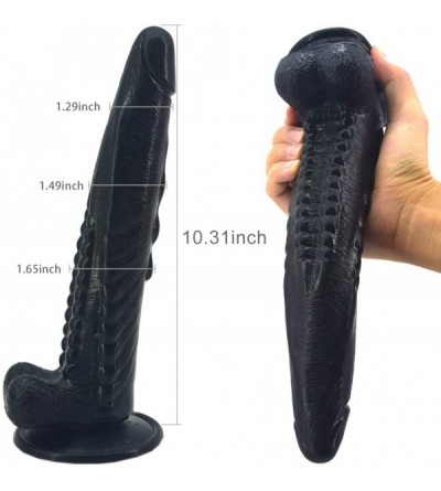 Dildos Animal Big Dildo Long Realistic Anal Plugs Long Crocodile Animal Penis for Men and Women Waterproof Adult Toy Cock (Bl...