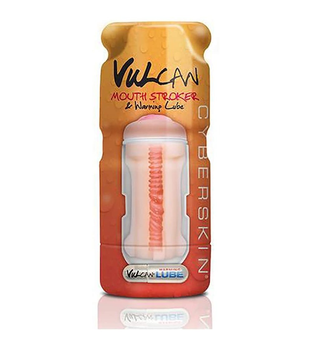Novelties Cyberskin Vulcan Mouth Stroker with Warming Lube - Mouth Lube - C117XQ3W0ZL $16.29