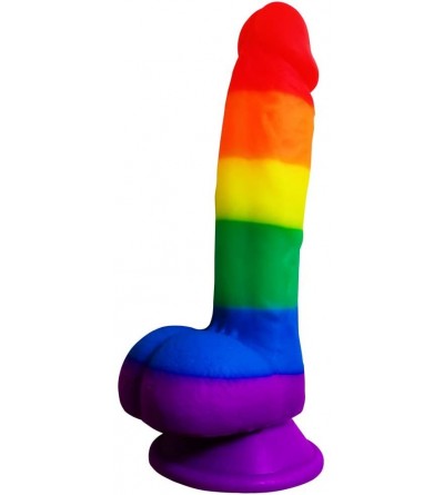 Dildos Realistic Silicone Dildo- Lifelike Rainbow Soft Big Dick G-spot Stimulator Suction Cup for Women Masturbation Couple F...