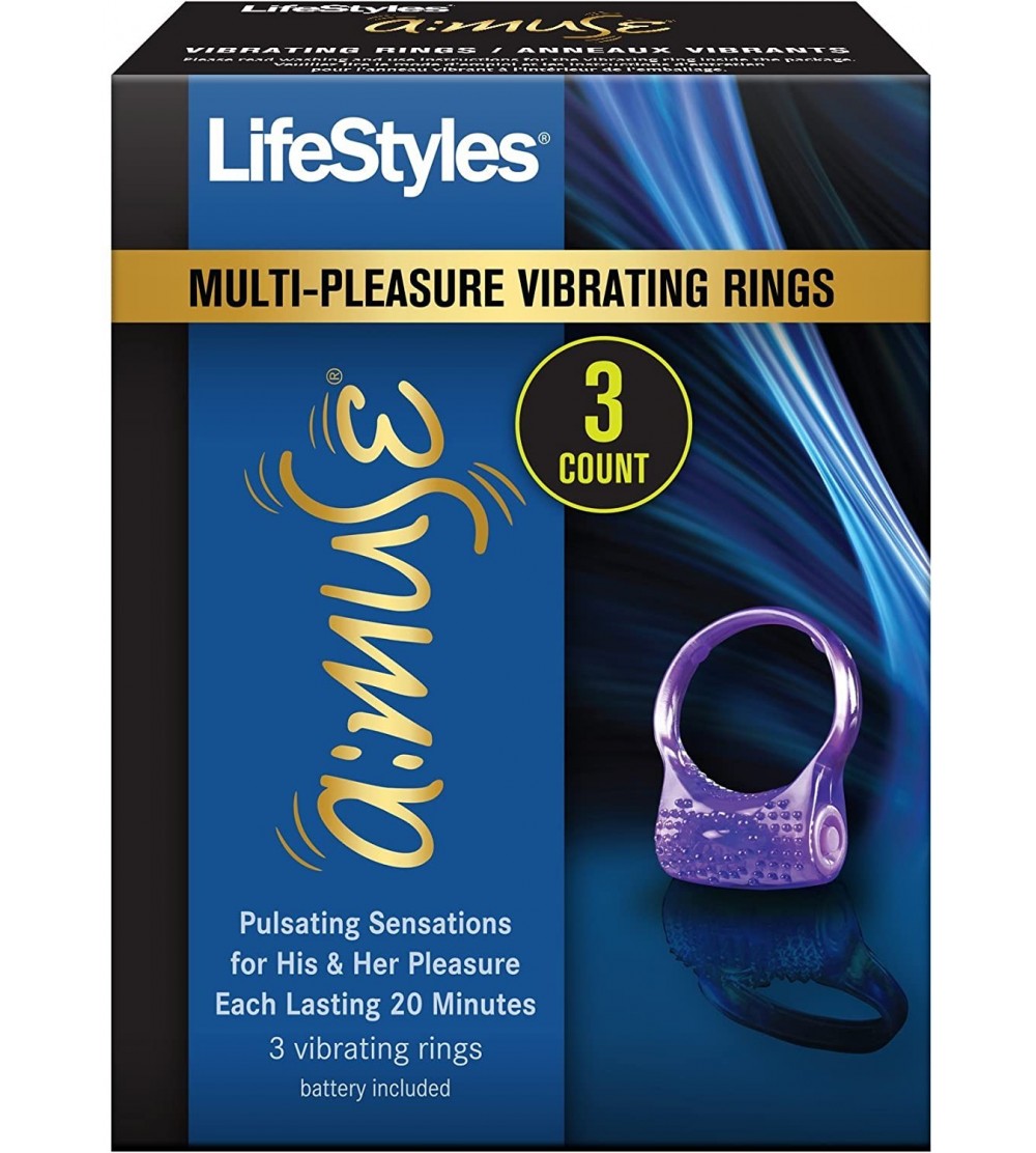 Penis Rings 6903 Vibrating Ring- 3-Count Package - C8111WC06WT $9.82