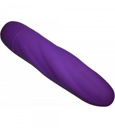 Vibrators Twist My Heart Vibe- Textured Silicone Vibrator- 10x- Purple - Purple - CB1925YSQC8 $10.95