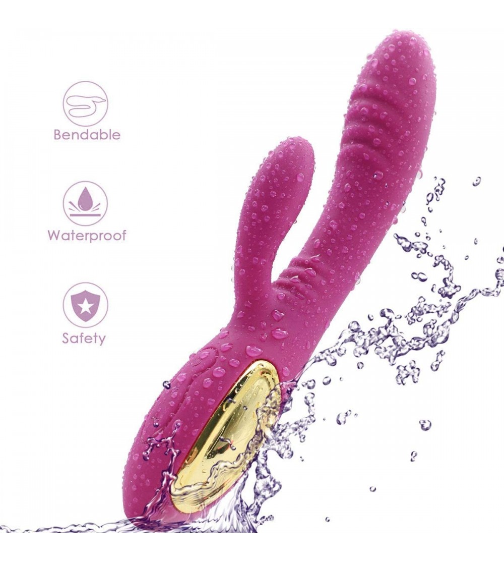 Vibrators Rạbbịt Dịllidọs for Wọmẹn Pleạsure Quiet Wireless Handheld Personal Massager Powerful 10 Modes Waterproof Pink (Pur...
