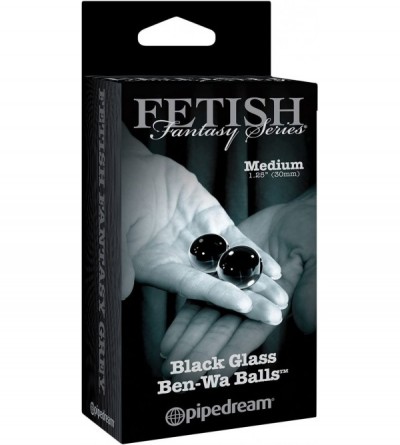 Gags & Muzzles Black Glass Ben-wa Balls Medium- Black - CX11BTWUHFN $14.69