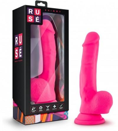 Dildos 8.75" Realistic Silicone Dildo Suction Cup Harness Compatible (Hot Pink) - Hot Pink - C112N9QK6D2 $61.75