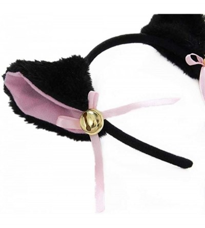 Anal Sex Toys All Black Cat Fox Cosplay Costume Kitten Plush Tail Ears Headband Collar Paws Lolita Anime Gothic Set (NO.1) - ...