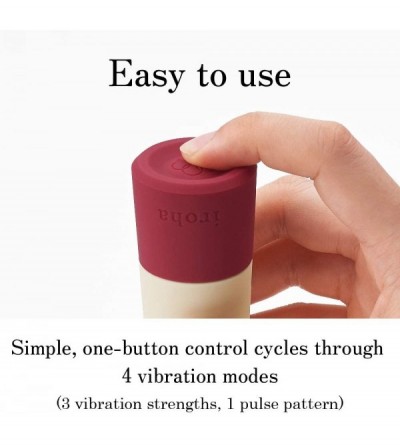 Vibrators Rin Akane Burgundy Women Soft Touch Silicone Vibrator Adjustable Strengths Battery Operated Stick Shaped - CQ18I0H8...