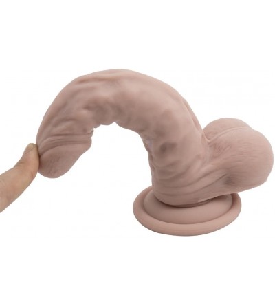 Dildos 7 inch Soft Dǐldo Flexible Female Personal Relax Massager with Handsfree Suction Cup for Beginners - CN18GS92G3Y $14.34