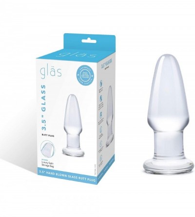 Anal Sex Toys 3.5 Inch Glass Butt Plug - CG1264YHA45 $28.97
